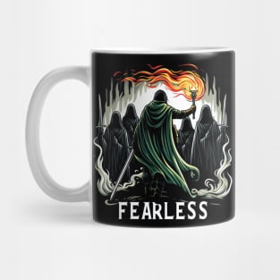 Fearless - A Lone Warrior Fights Shadowy Wraiths - Fantasy Mug